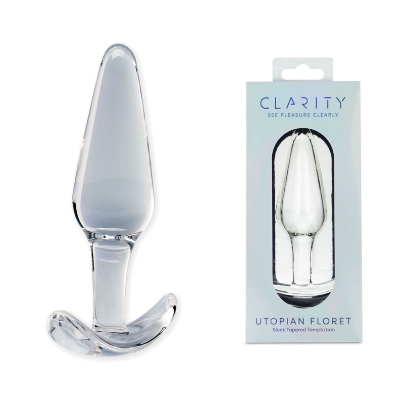 Clarity Utopian Floret Glass Butt Plug