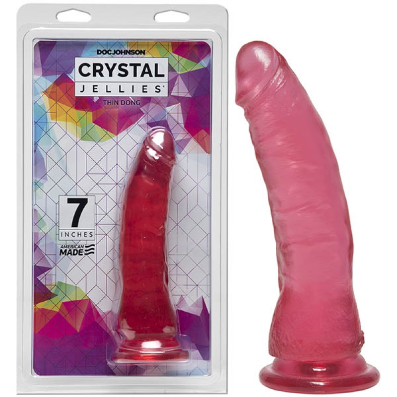 Crystal Jellies 7'' Thin Dong - Pink.