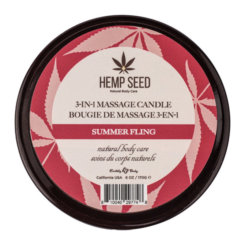 Hemp Seed 3-In-1 Massage Candle - Summer Fling Hemp Seed 3-In-1 Massage Candle - Summer Fling