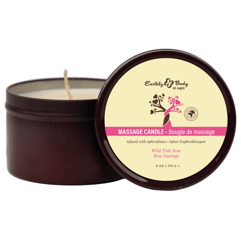 Aphrodisiac Massage Candle - Wild Pink Rose