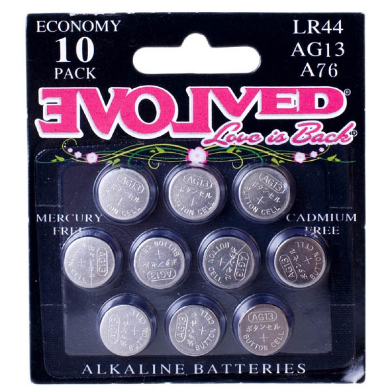 Evolved LR44 Alkaline Batteries - 10 Pack