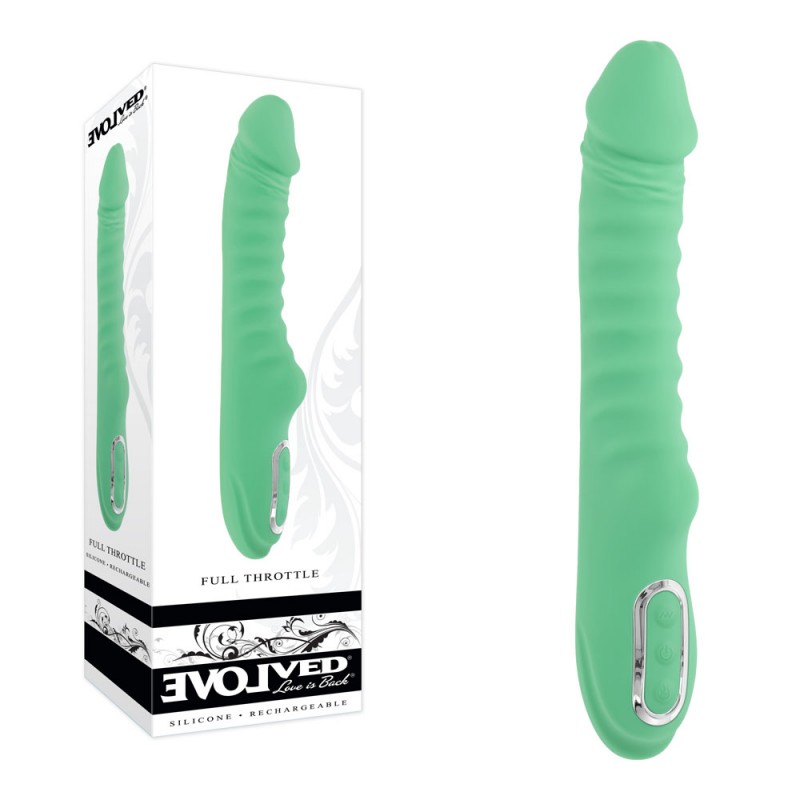 Evolved Full Throttle Ridged Vibrator - Mint