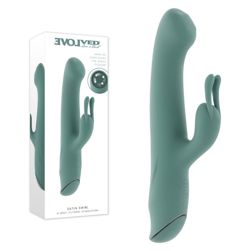 Evolved Satin Swirl Rabbit Vibrator