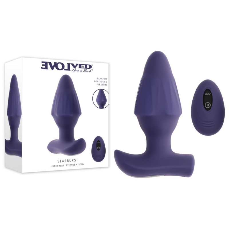 Evolved Starburst Vibrating Butt Plug with Remote