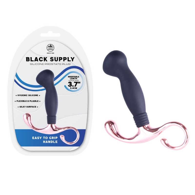 Black Supply 9.4 cm Silicone Prostate Plug 02