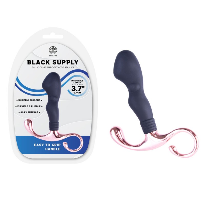 Black Supply 9.4 cm Silicone Prostate Plug 03