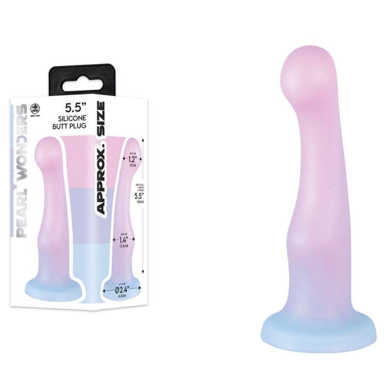 Pearl Wonders Silicone Butt Plug with Suction Base