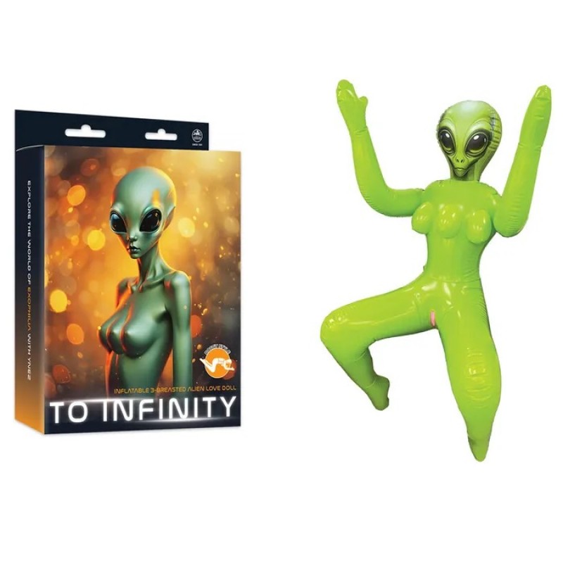 To Infinity Squatting Alien Love Doll Green
