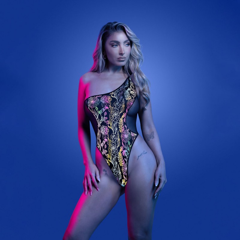 Glow Luminescent Flash Teddy - Reflective Floral Print M/L
