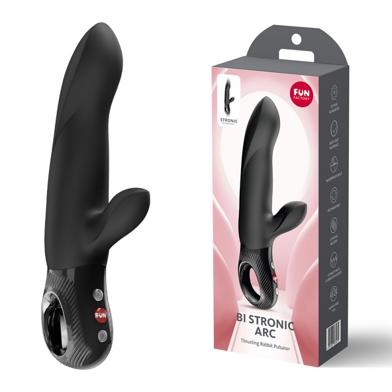 Bi Stronic Arc Thrusting Vibrator - Black