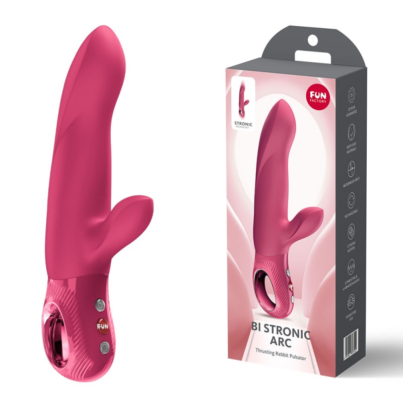 Bi Stronic Arc Thrusting Vibrator - Raspberry