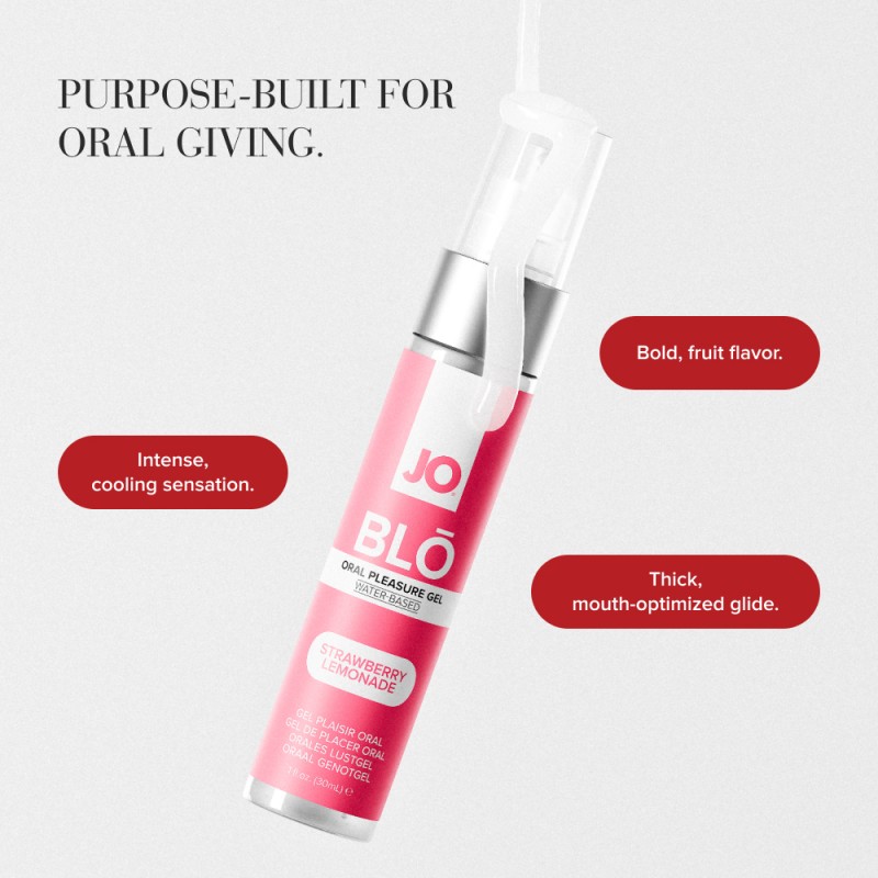 JO Blo Oral Pleasure Gel 30ml - Strawberry Lemonade JO Blo Oral Pleasure Gel 30ml - Strawberry Lemonade