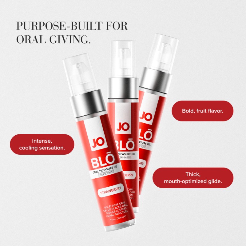 JO Blo Oral Pleasure Gel 30ml - Strawberry JO Blo Oral Pleasure Gel 30ml - Strawberry