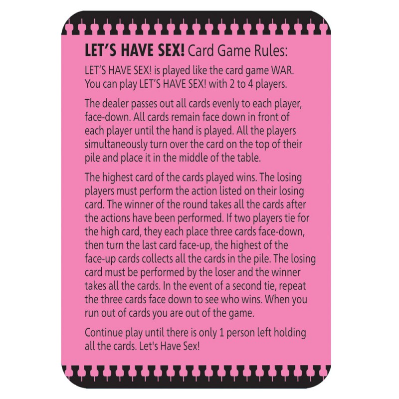 Let's Have Sex Card Game Let's Have Sex Card Game