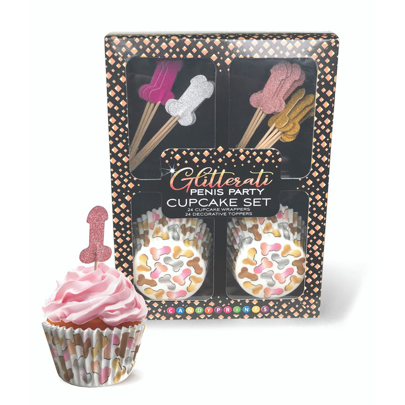 Glitterati Penis Cupcakes Set