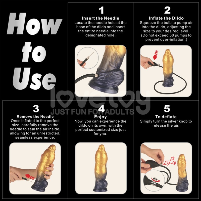 Aerosx 10 Inch Dual Density Inflatable Dildo Aerosx 10 Inch Dual Density Inflatable Dildo