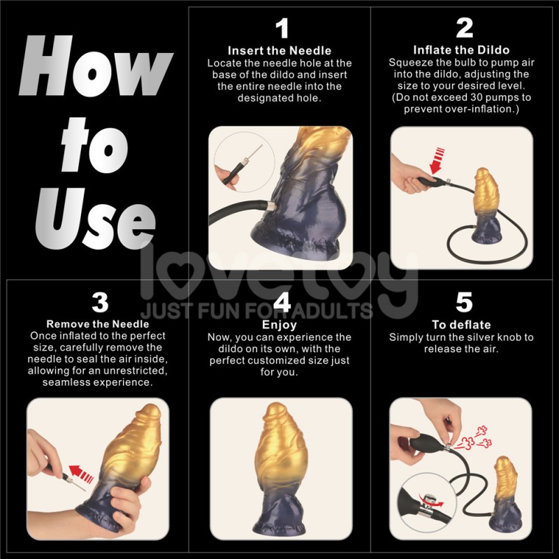 Aerosx 7.5 Inch Dual Density Inflatable Dildo Aerosx 7.5 Inch Dual Density Inflatable Dildo