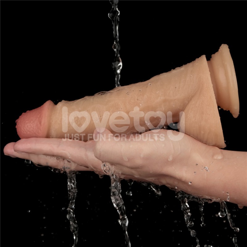 Power Basics 8'' Vibrating Dong - Flesh Power Basics 8'' Vibrating Dong - Flesh