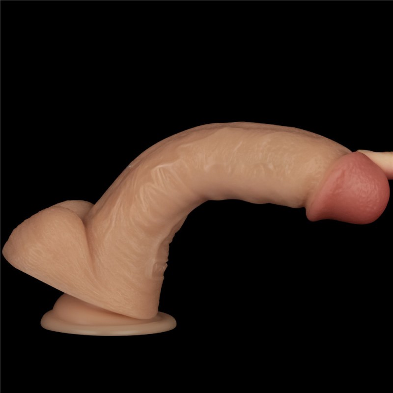 Power Basics 8'' Vibrating Dong - Flesh Power Basics 8'' Vibrating Dong - Flesh