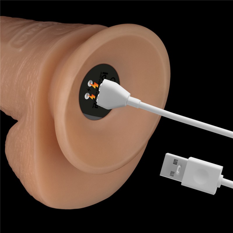 Power Basics 8'' Vibrating Dong - Flesh Power Basics 8'' Vibrating Dong - Flesh