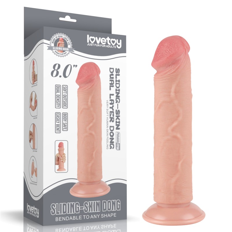 Sliding Skin Dual Layer 8’’ Dildo