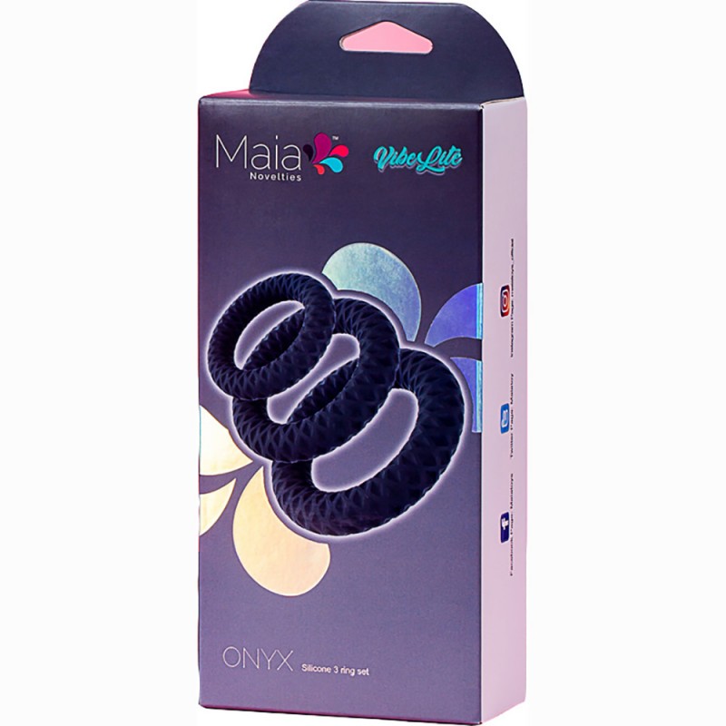 Maia Onyx Cock Ring Set Maia Onyx Cock Ring Set