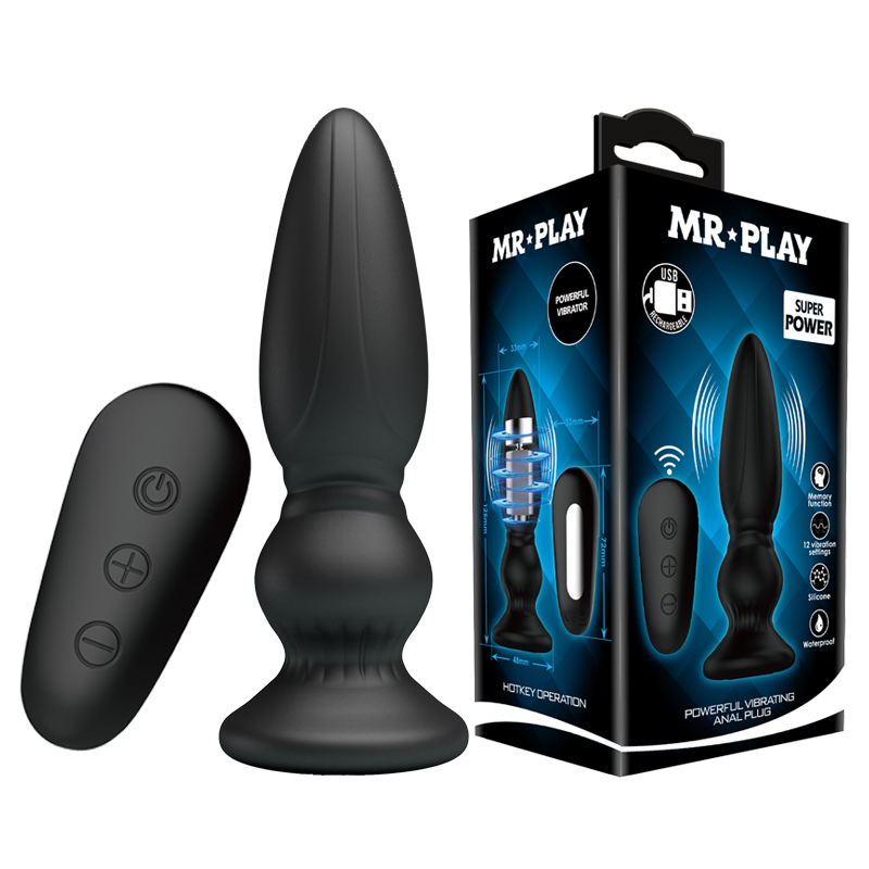 Mr Play Powerful Vibrating Anal Plug with Remote
