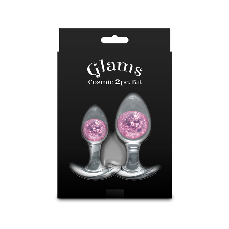 Glams Cosmic 2pc Kit Butt Plugs - Pink Glams Cosmic 2pc Kit Butt Plugs - Pink