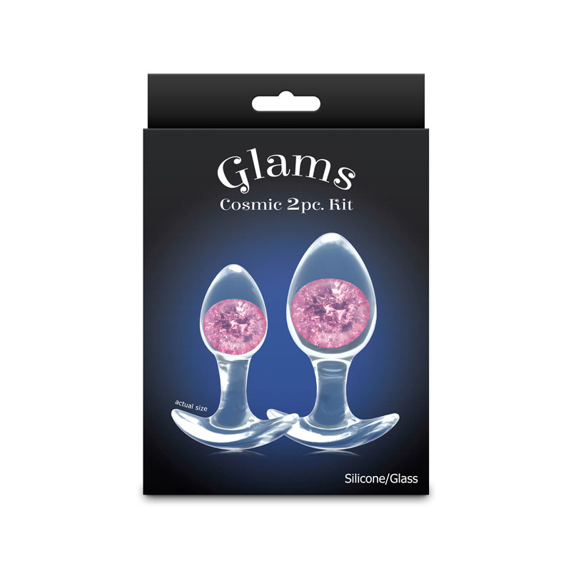 Glams Cosmic 2pc Kit Butt Plugs - Pink Glams Cosmic 2pc Kit Butt Plugs - Pink