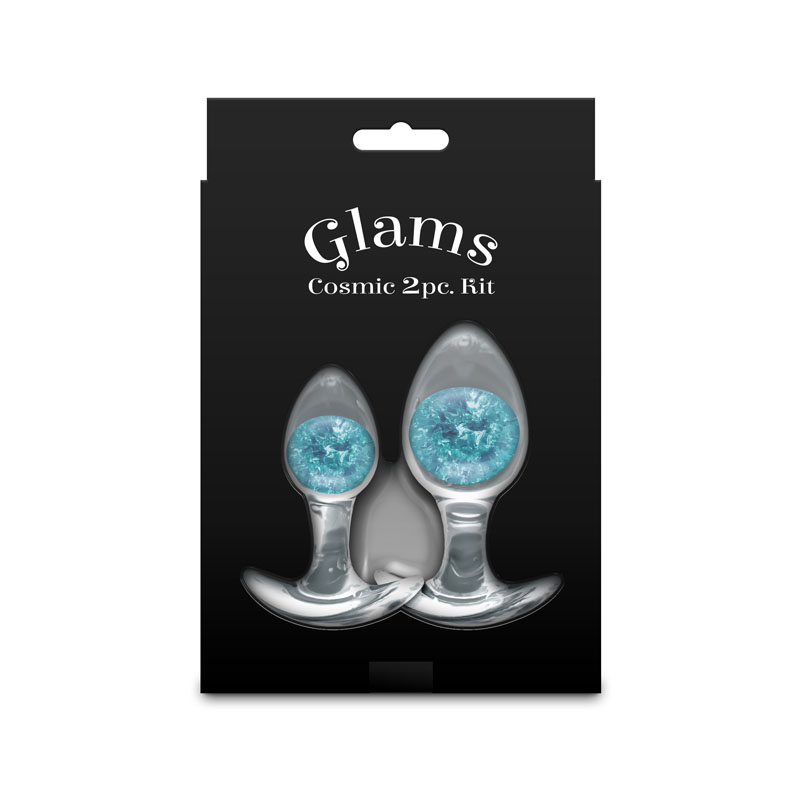 Glams Cosmic 2pc Kit Butt Plugs - Blue Glams Cosmic 2pc Kit Butt Plugs - Blue