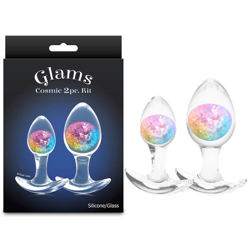 Glams Cosmic 2pc Kit Butt Plugs - Rainbow
