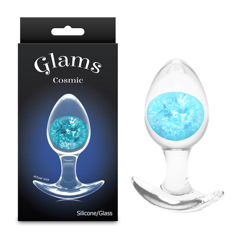 Glams Cosmic Medium Butt Plug - Blue