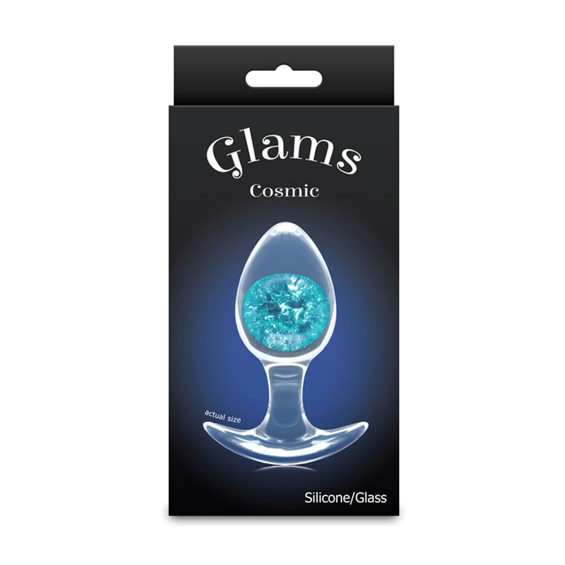 Glams Cosmic Medium Butt Plug - Blue Glams Cosmic Medium Butt Plug - Blue