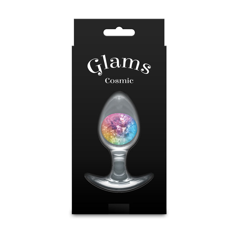 Glams Cosmic Medium Butt Plug - Rainbow Glams Cosmic Medium Butt Plug - Rainbow