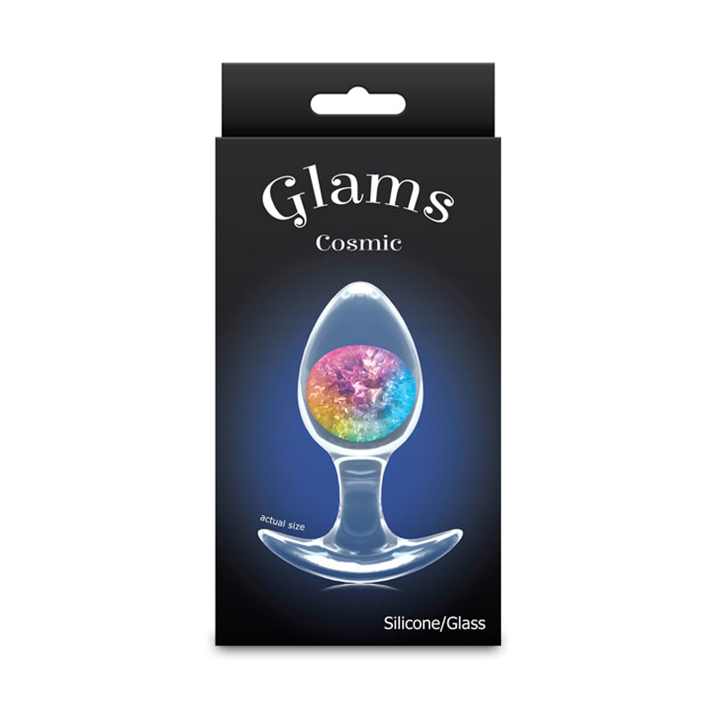 Glams Cosmic Medium Butt Plug - Rainbow Glams Cosmic Medium Butt Plug - Rainbow