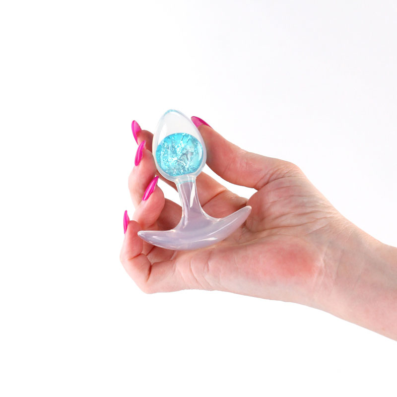 Glams Cosmic Small Butt Plug - Blue Glams Cosmic Small Butt Plug - Blue