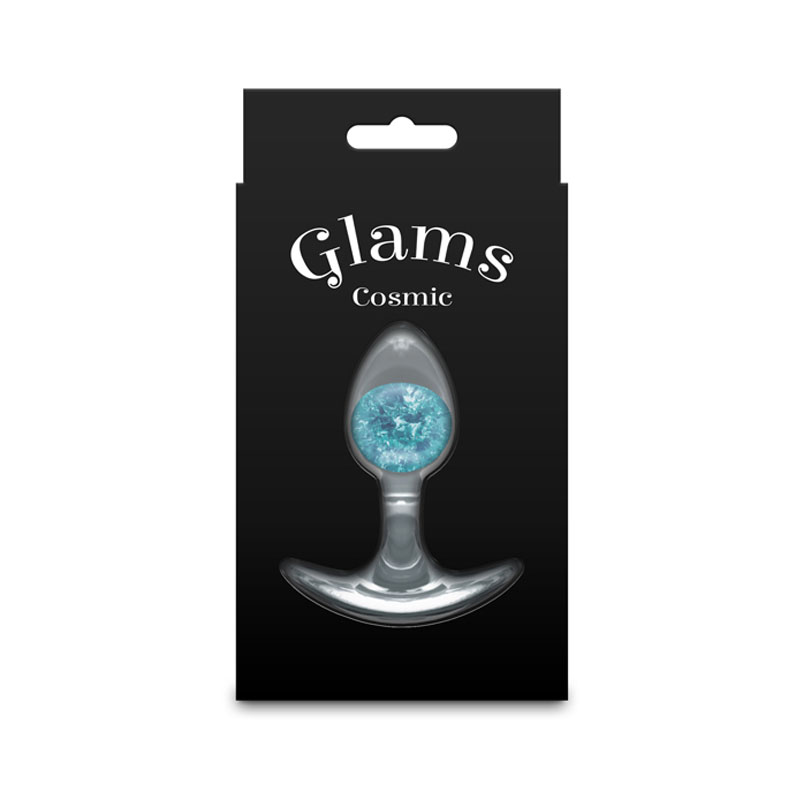 Glams Cosmic Small Butt Plug - Blue Glams Cosmic Small Butt Plug - Blue