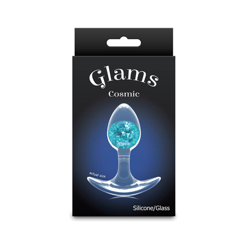 Glams Cosmic Small Butt Plug - Blue Glams Cosmic Small Butt Plug - Blue