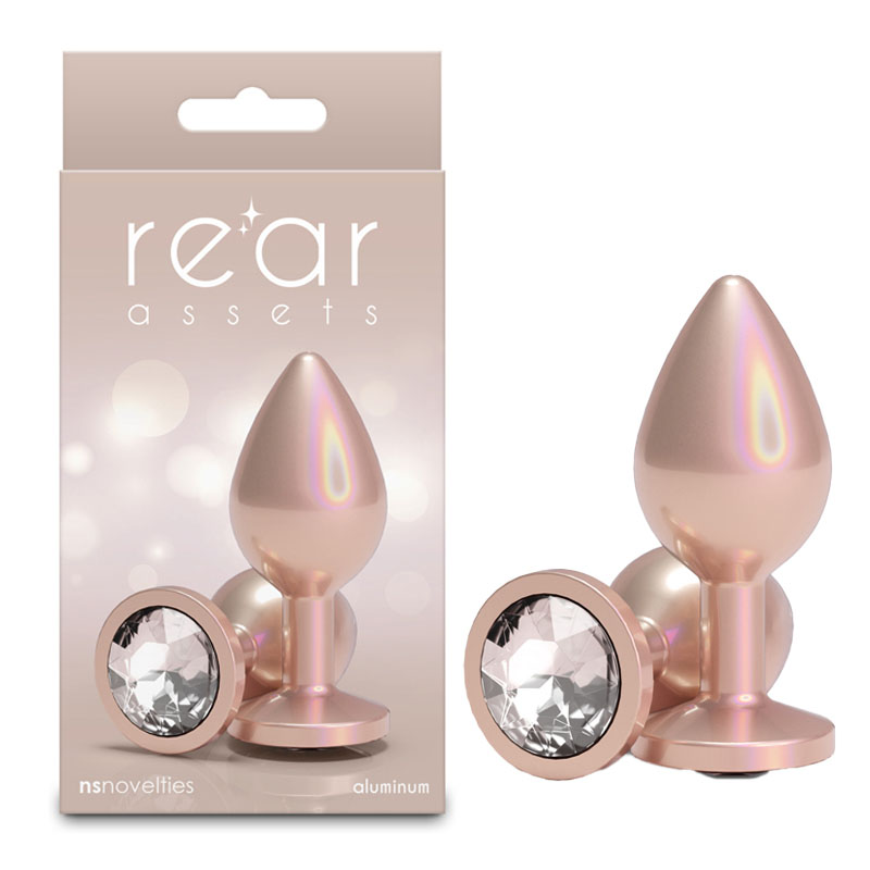 Rear Assets Iridescent Champagne Butt Plug - Medium