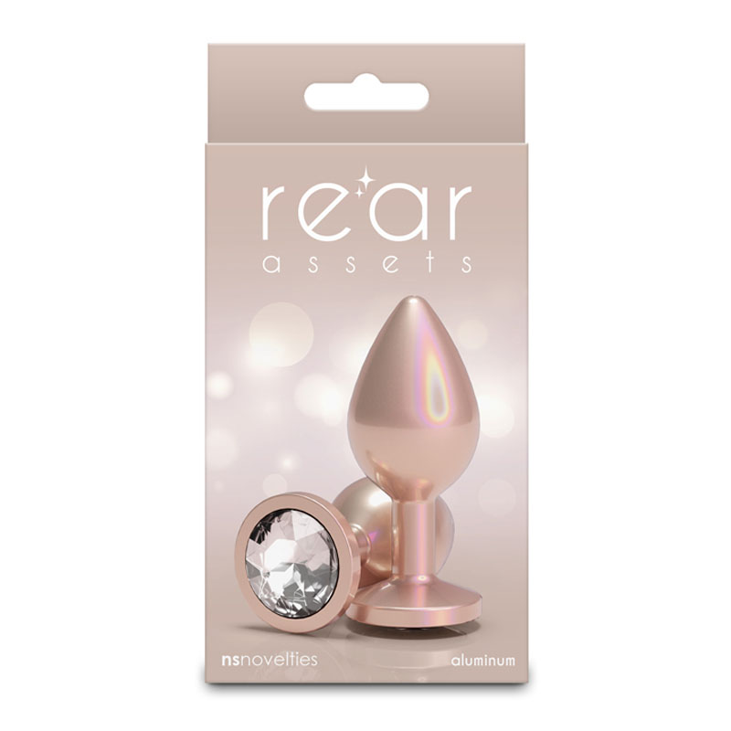 Rear Assets Iridescent Champagne Butt Plug - Medium Rear Assets Iridescent Champagne Butt Plug - Medium