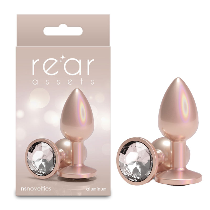 Rear Assets Iridescent Champagne Butt Plug - Small