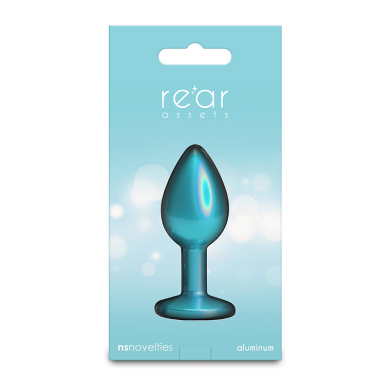 Rear Assets Iridescent Teal Butt Plug - Small Rear Assets Iridescent Teal Butt Plug - Small