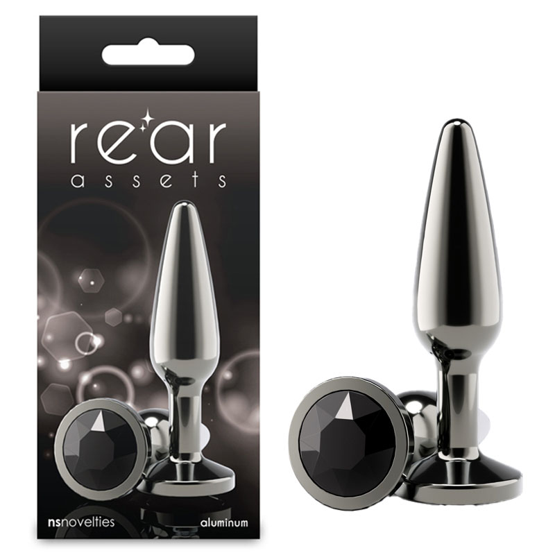 Rear Assets Tapered Gunmetal Butt Plug - Medium