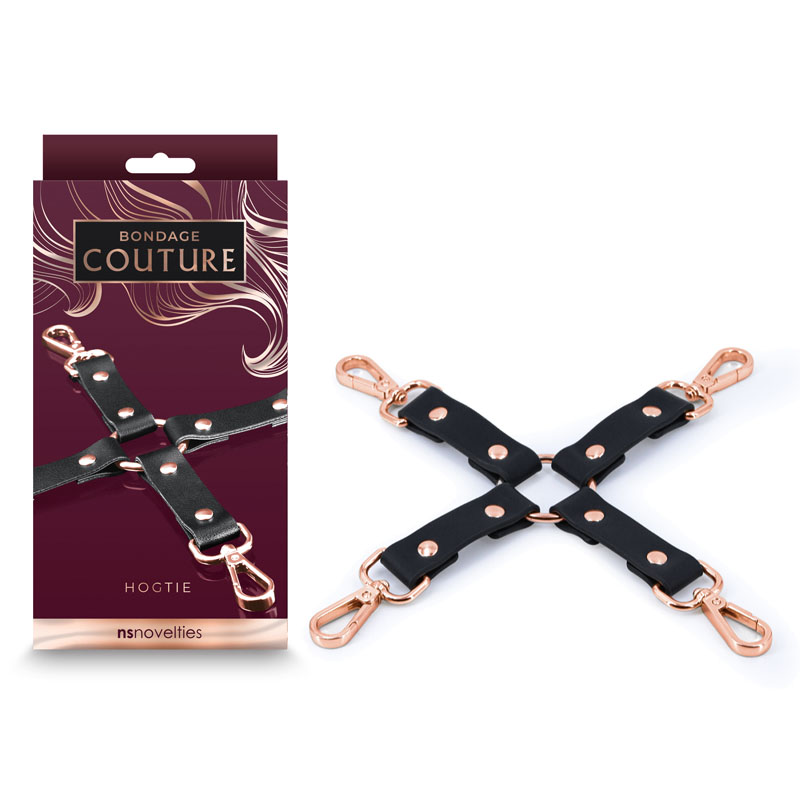 Bondage Couture Ankle Cuffs - Black