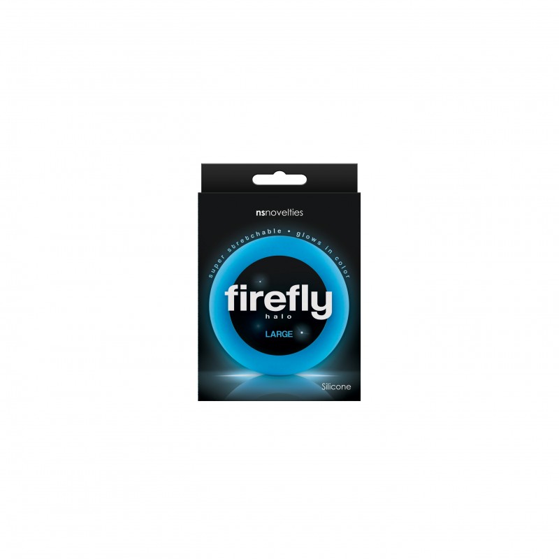 Firefly Halo Cock Ring Large - Blue