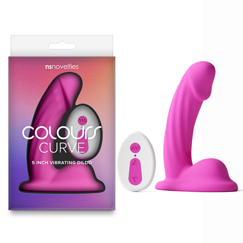 Colours Curve Vibrating 5'' Dildo - Pink