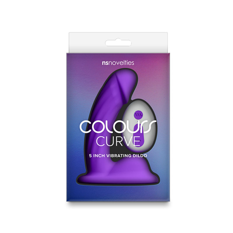 Colours Curve Vibrating 5'' Dildo - Purple Colours Curve Vibrating 5'' Dildo - Purple