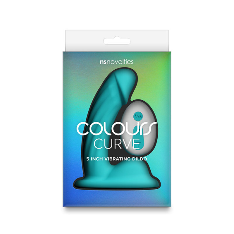 Colours Curve Vibrating 5'' Dildo - Teal Colours Curve Vibrating 5'' Dildo - Teal