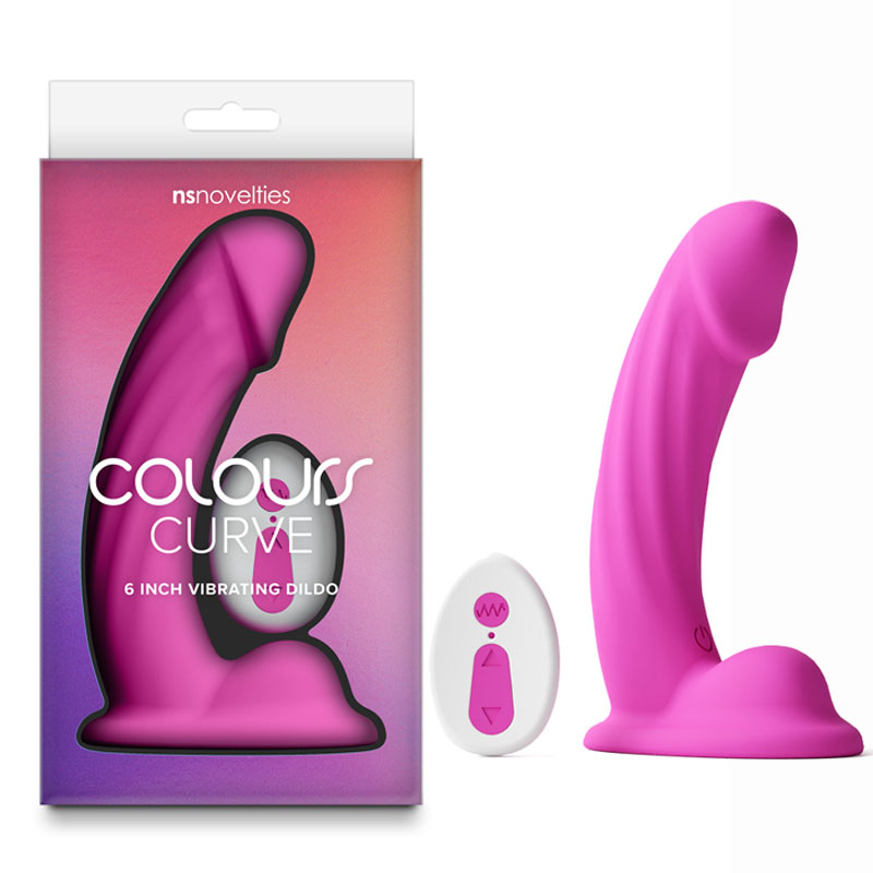 Colours Curve Vibrating 6'' Dildo - Pink
