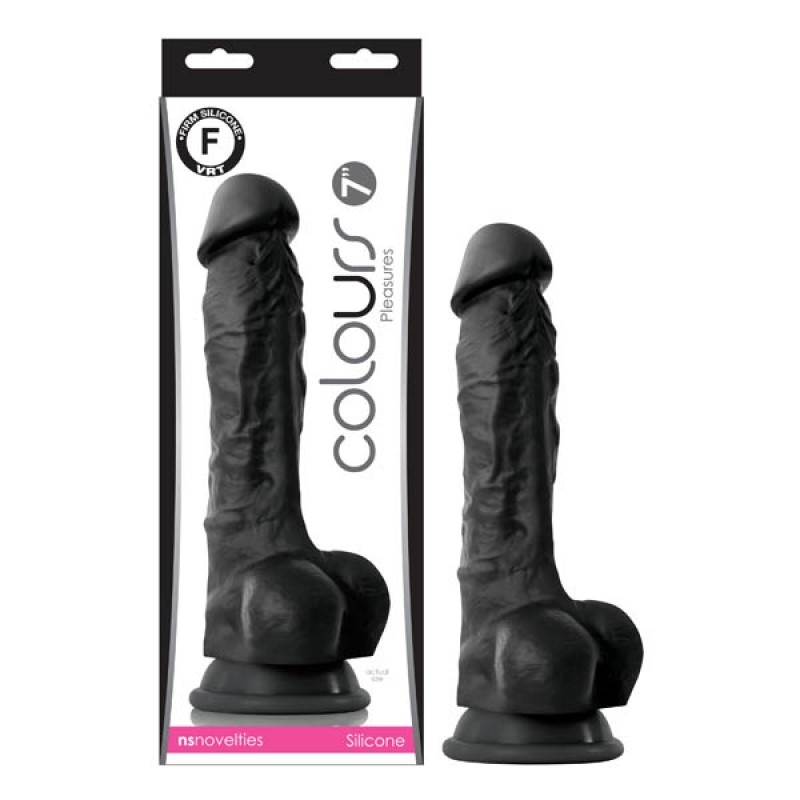 Colours Pleasures 7'' Dildo - Black